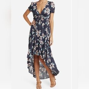 Lovestitch High/Low Floral Maxi Dress Small NWOT Nordstrom